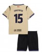 Barcelona Andreas Christensen #15 Replika Borta Kläder Barn 2025-26 Kortärmad (+ byxor)